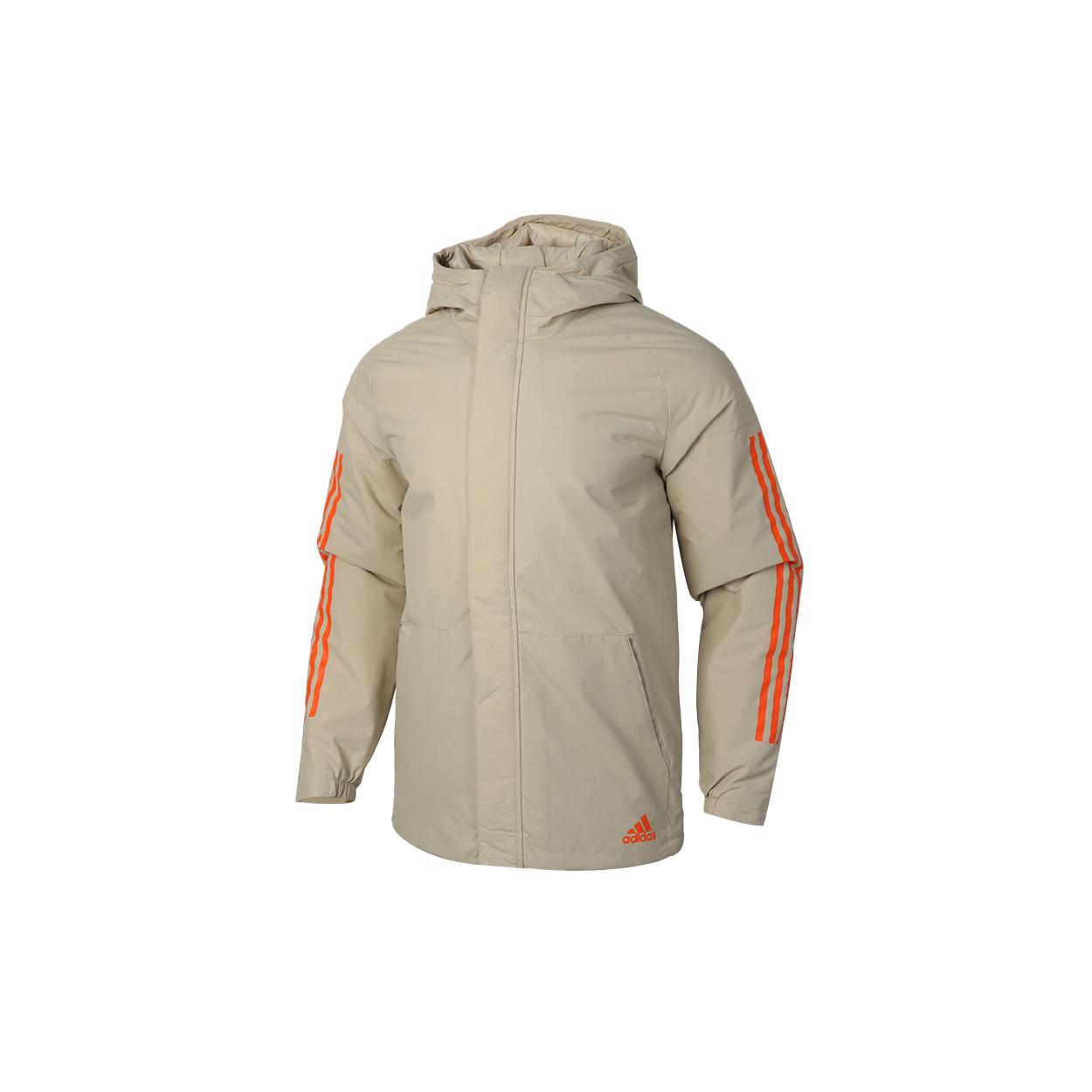 Мужские пуховики Adidas Хаки С капюшоном Утепленные Другое GE5823 XXL