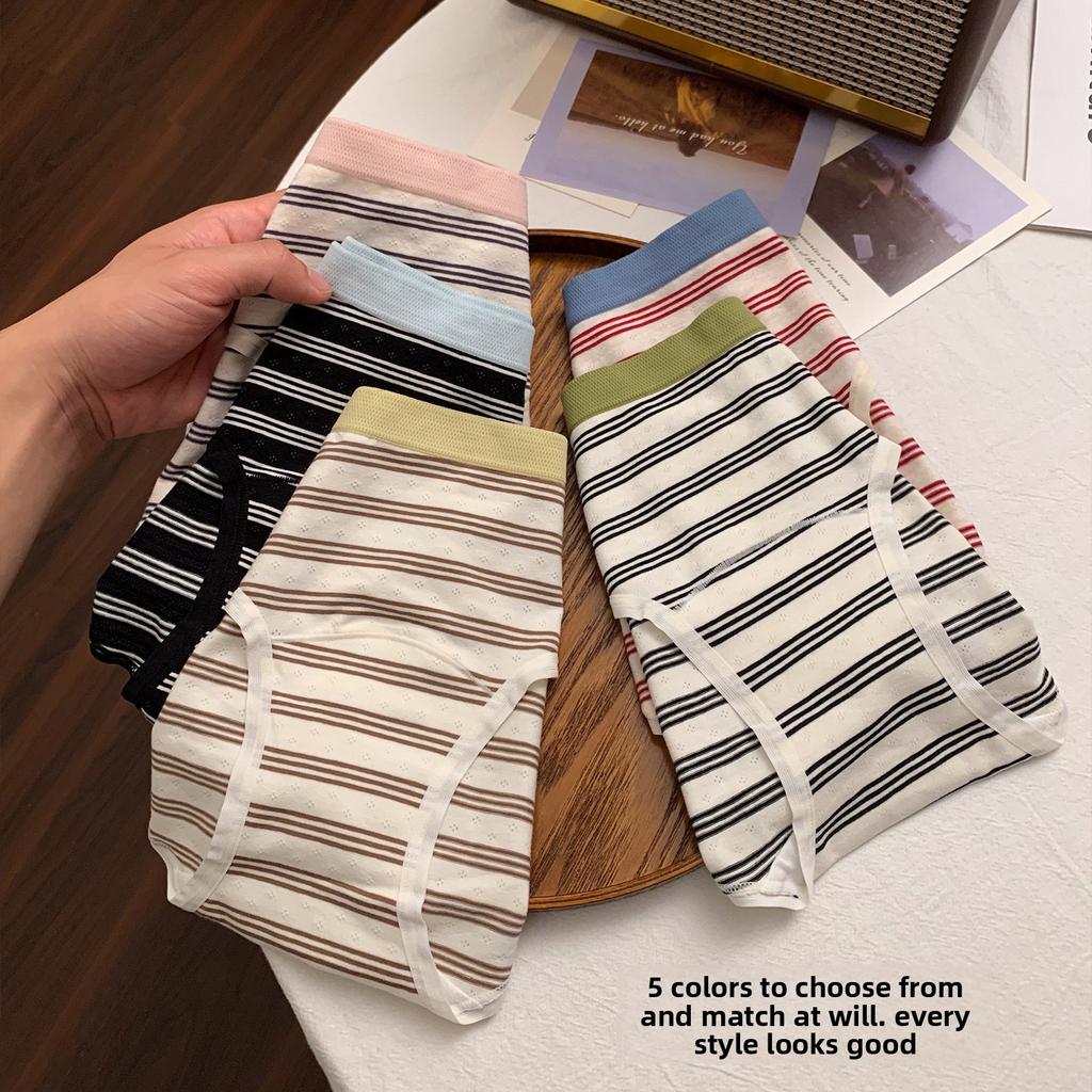 Ladies Spring and Autumn Pure Cotton Comfortable Breathable Sports Wind Waist No Trace Briefs