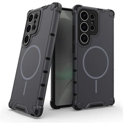 Funda de Teléfono Magnética Blindada con Parachoques Antideslizante Para Samsung S24 S25 S26 Plus S23 Ultra A56 A55 A54 A35 A34 A25 A15 Para Cubierta Magsafe
