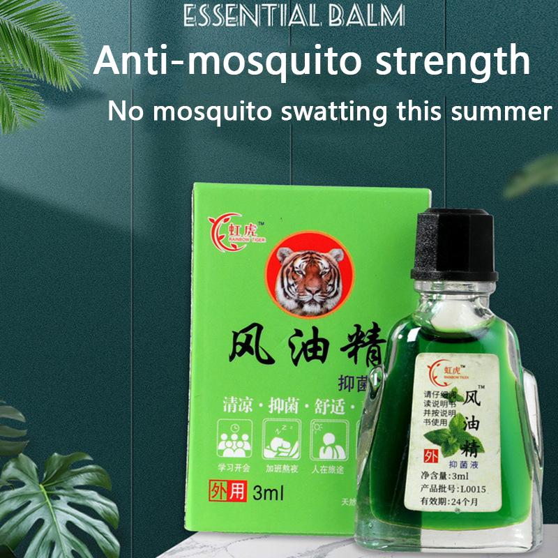 Tiger Herbal Summer Coolant Oil Chinese by Divine Anti-Drowsiness Formula for Travelers Heat Stress Defense & Mosquito Deterrent