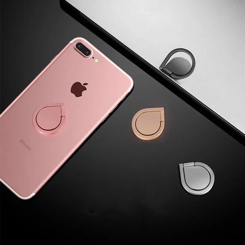 Magnetic Metal Mobile Phone Finger Ring Folding Holder GPS Stand for Huawei IPhone 14 15 Xiaomi Universal Phone Accessories