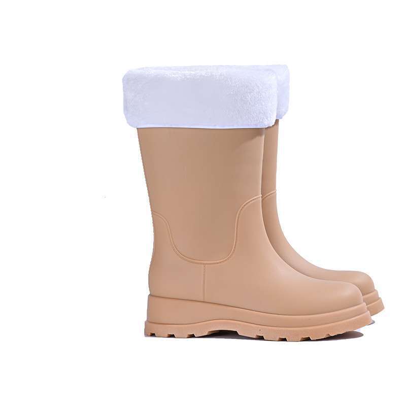 Japonské vysoké holínky dámská móda svrchní oděv protiskluzové, vodotěsné a oděruvzdorné integrované gumové boty kuchyňské dlouhé holínky měkká podrážka