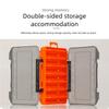 Klare doppelseitige Köderbox mit sicherem Verschluss, leichtes, wasserdichtes Design für Angelwerkzeuge und Kleinteile