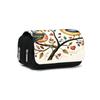 Bird Print Double Layered Flip Pen Case for Boy/Girls Best Gifts 2D Cartoon School Supplies Pencil Case for Children