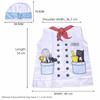 Cartoon Pattern Kids Toy Chef Uniform with Cap Kitchen Playing House Toy  Cooking Games