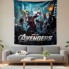 The Avengers Tapestry Wall Hanging, Marvel Superhero Team Art, Epic Movie Wall Decor for Bedroom Gaming Room