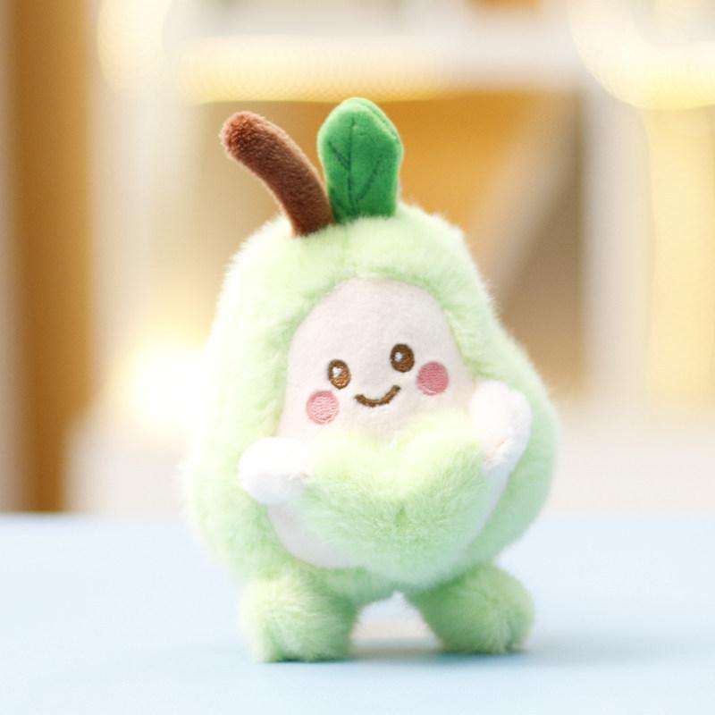 Plush Fruit Pear Keychain Cute Girl Gift Bag Pendant Soft Doll For Women