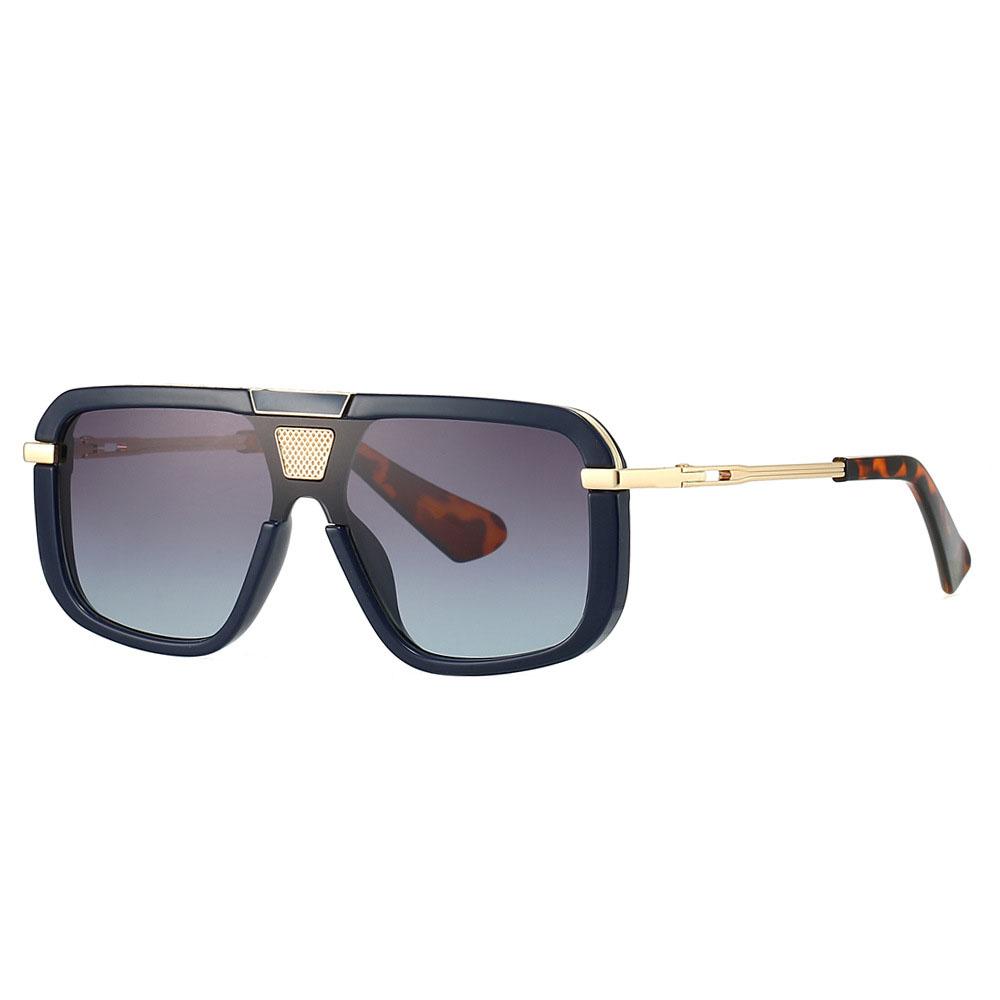 Flat Top Oversized Vintage Big Frame Sunglasses Women For Men Luxury Brand Designer Square Sun Glasses Punk Popular Eyeglasses