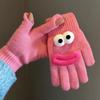 Hübsche Würstchenmund-Touchscreen-Handschuhe für Damen und Mädchen, weiche Winterwärme-Handschuhe mit Fingerloch für Outdoor-Aktivitäten