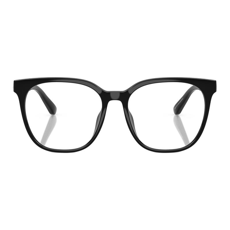 Coach [Available Prescriptions] Brand Design, Plate, Square, Optical Glasses, Same Style for Men and Women, Couple Style, Bright Black