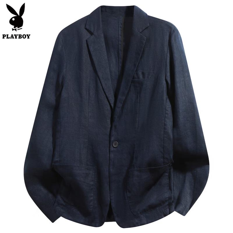 Playboy Men's 100% Linen 'Old Money' Style Blazer