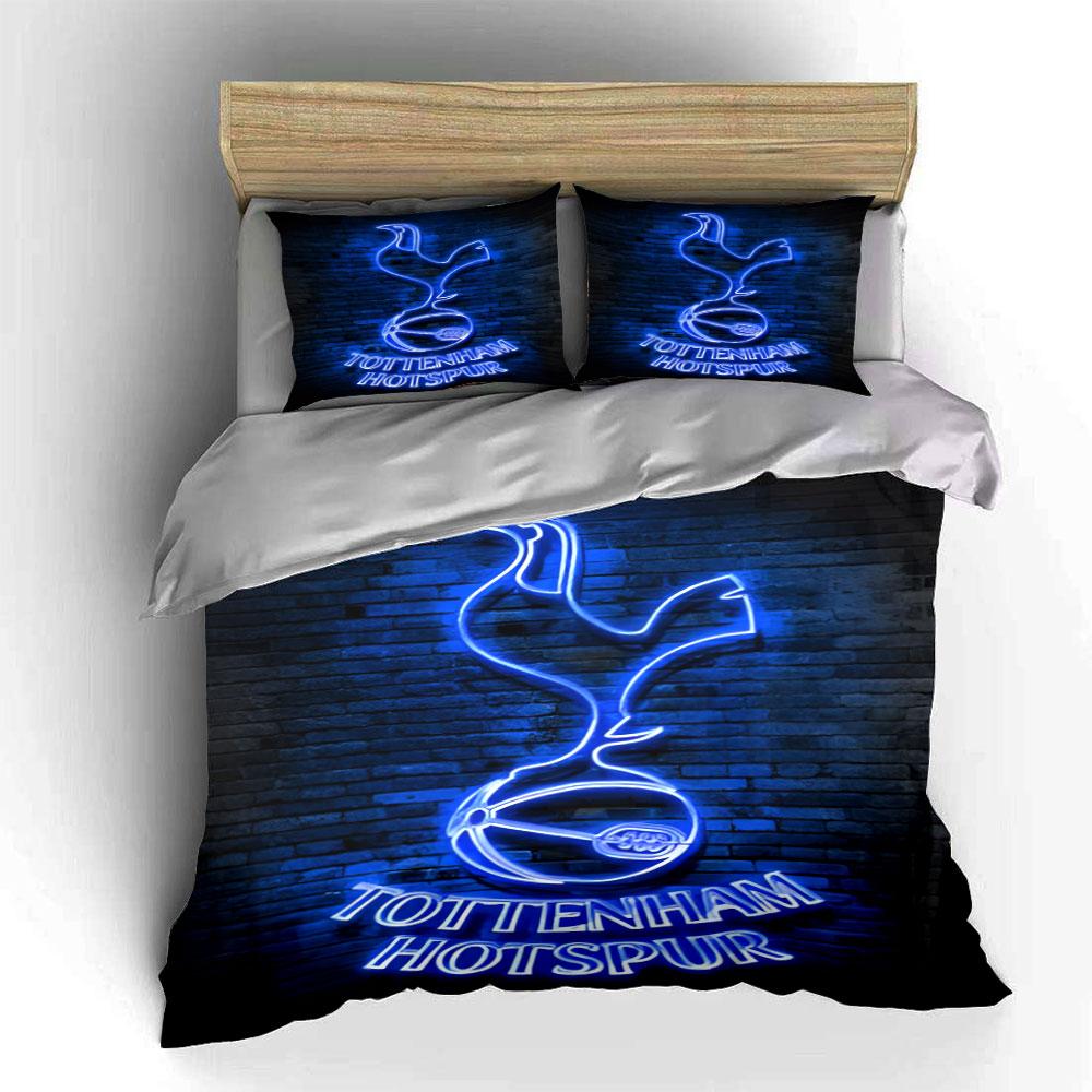 Blue neon cockerel logo. Bedding sets Duvet cover sets Duvet covers Pillowcases(1 * Duvet Cover 2 * Pillowcases without duvet insert)