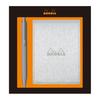RHODIA Metallic PU Leather Ballpoint Pen Script Set Silver RHODIA A7 Notepad with 5mm RHODIA cfmtpu11setsv (Block No.11 White/80 Sheets, Grid)