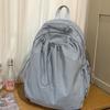 Schoolbag Student School Bag Simple Pleated Backpack Women's Lightweight Travel Lazy Student School Bag Super Ulike Value Outdoor School Bag