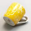 NARUMI Day+ Mug, 340cc, Yellow, Floral Print, Cute, Large, Microwave, Oven, and Dishwasher Safe, Gift Boxed, 41281-2889