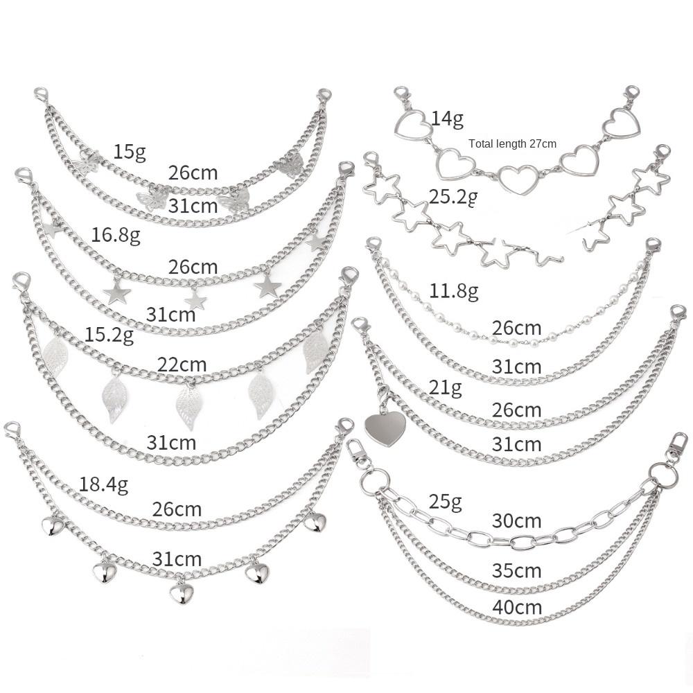 Y1k Multi-layer Metal Pearl Chain Strap For Bags Bag Chain For Handbag DIY Handles Star Pendant Shoulder Bag Chain Accessories