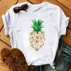 Fashion Women T-Shirt Cartoon Tee Shirts Watercolor Heart Dog Paw T Shirt Harajuku Tops Tee Short Sleeve Cute Female Tshirts Tee