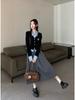 Women's Korean Academy Style Faux Two-Piece Colorblock Polo Shirt - Autumn 2025 New Arrival