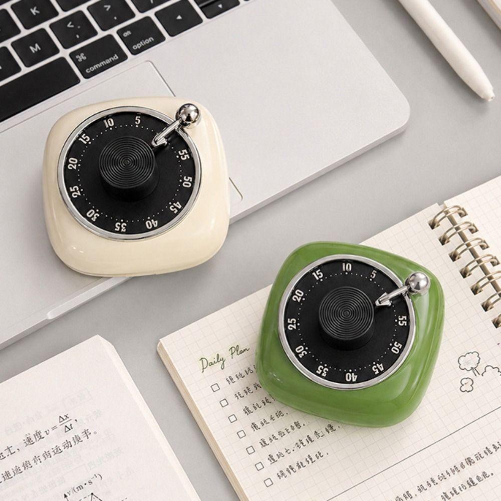60 Minutes Kitchen Visual Timer Self Discipline Adsorbable Countdown Alarm Clock Simple Operation Magnetic Suction