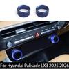 Air Conditioning Ring Decorative Cover For Tuning Hyundai Palisade LX3 2025 2026 Aluminum Red Blue Black Interior Accessories