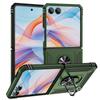 Military-grade Shockproof Phone Case For Samsung Galaxy Z Flip 7 Armor Ring Stand Holder Protective Case For Z Flip 7 FE 6 5 4 3