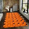 3D Orange Woven Pattern Carpet for Bedroom Living Room Home Décor Suitable for use as an anti-slip for living room bedroom sofas