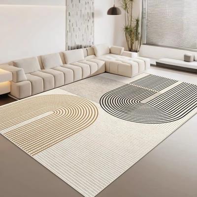 1pc Geometric Print Rug Boho Stylish Carpet Modern Stain-resistant Washable Rug for Living Room Bedroom Art Supplies Home Decor