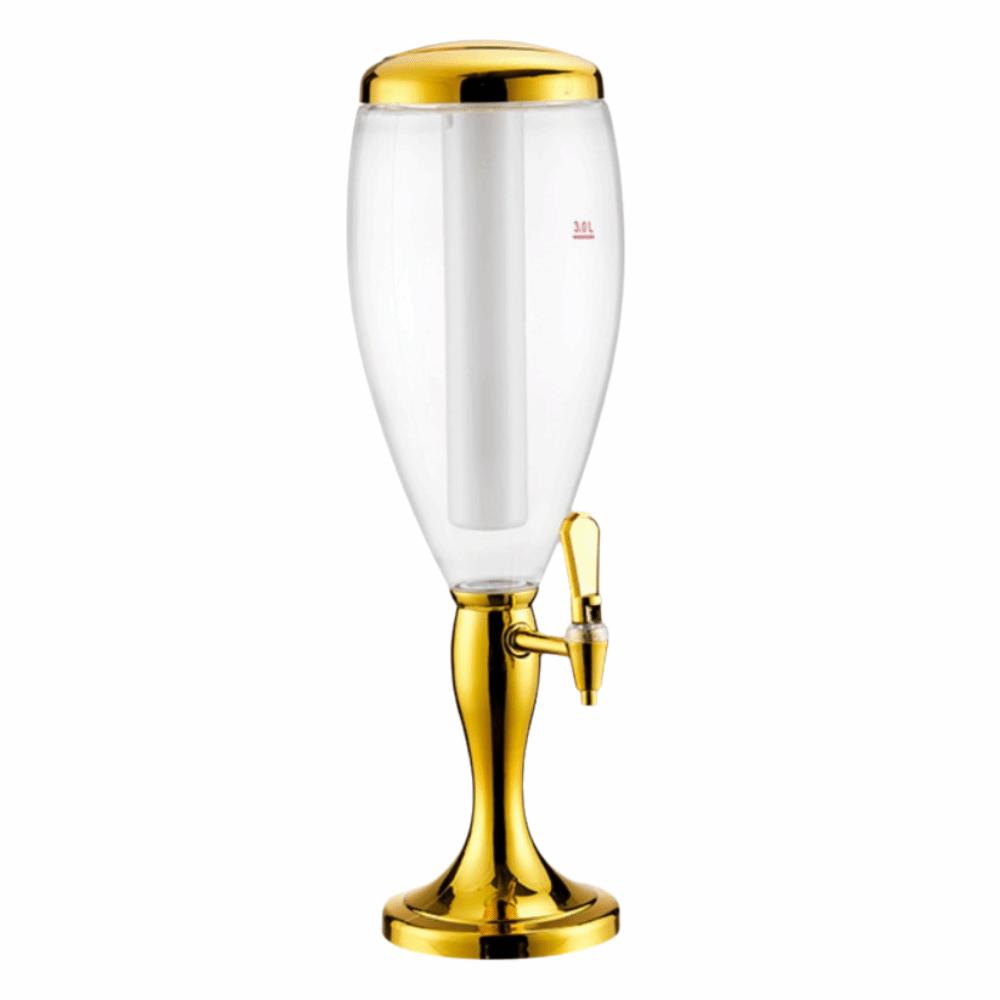 Dual-Head Faucet Beer Dispenser with Icicles Drink Holder Creative Beverage Machine Bar Use
