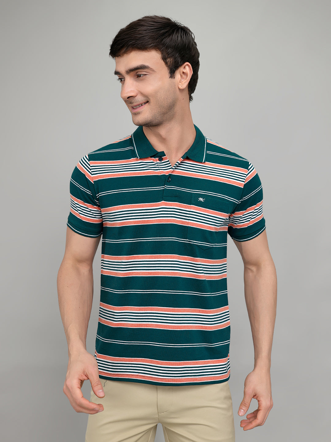 Monte Carlo Men Regular Fit Green Tshirt L зелёный