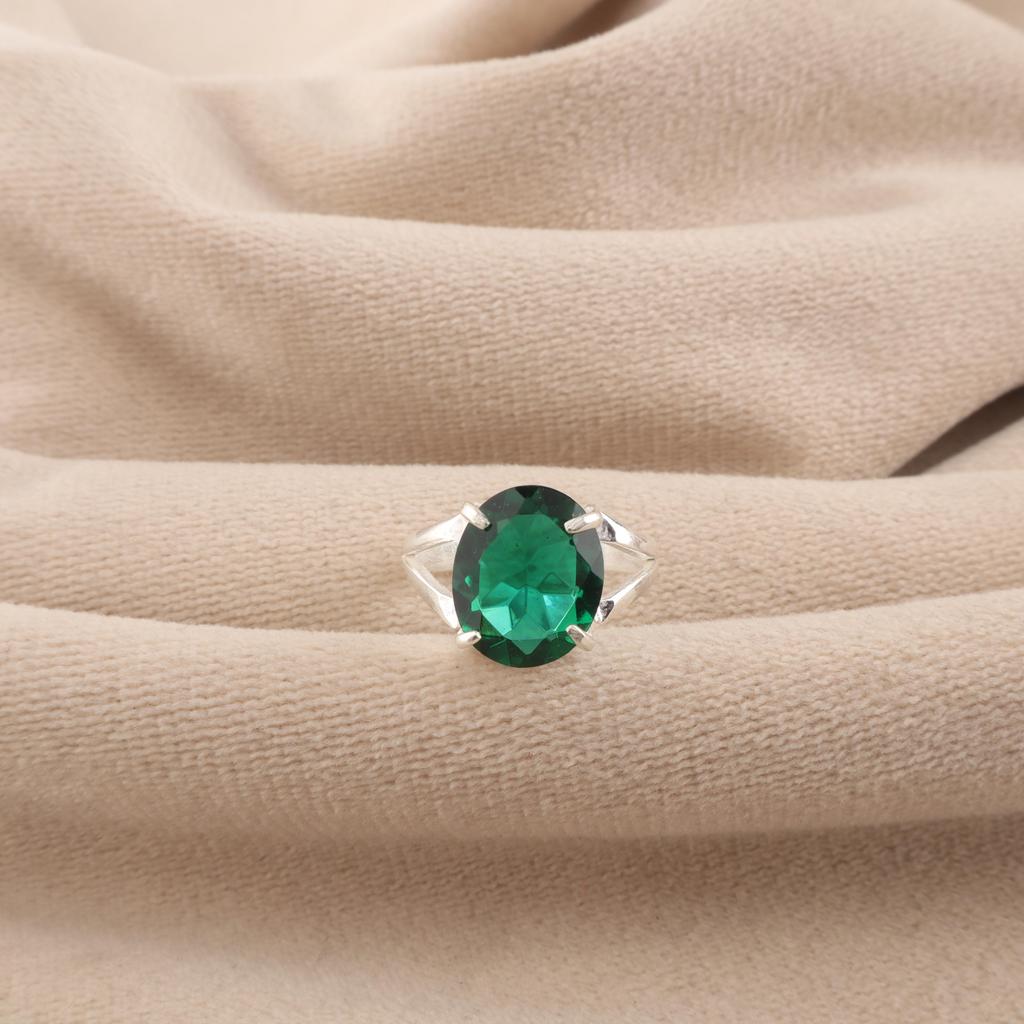 Chrome Diopside Gemstone 925 Sterling Silver Women Jewelry Elegant Wedding Ring For Her RR-75-3