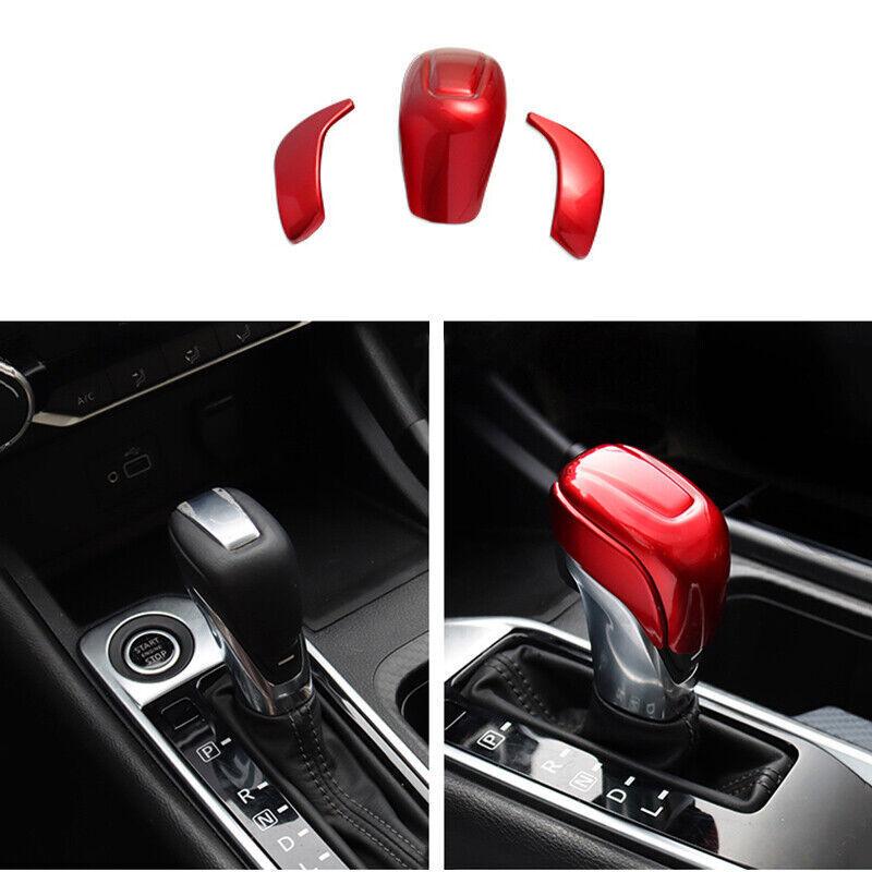Bright Red Gear Shift Knob Shifter Lever Trim For Nissan Sentra Sylphy -