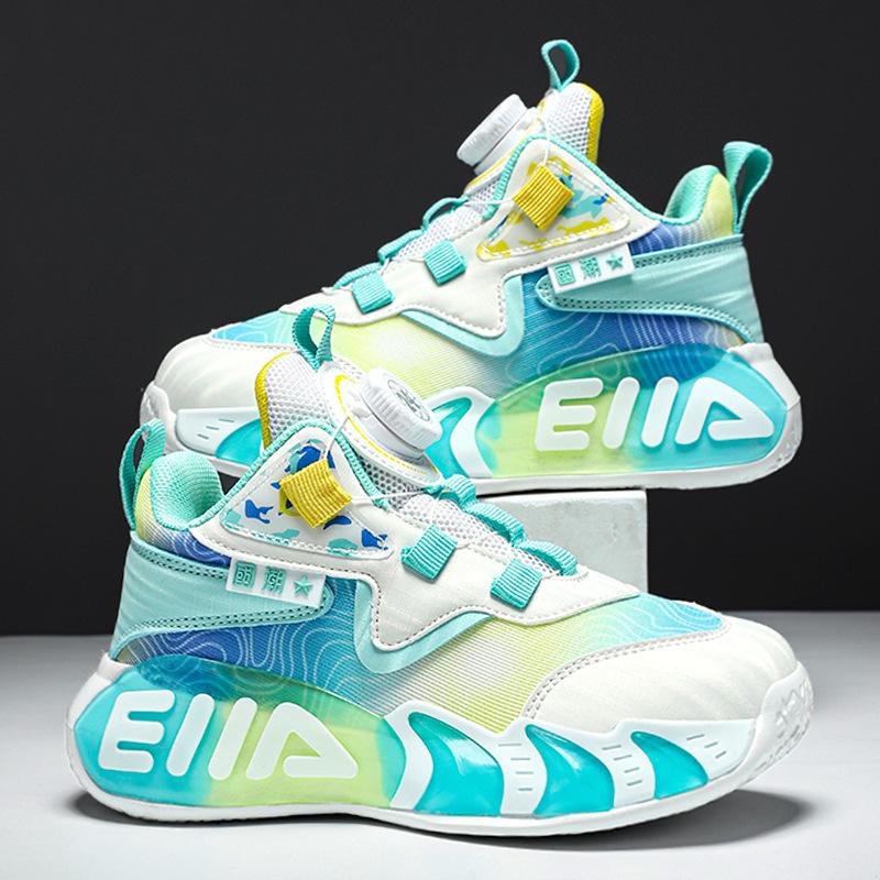 Classmate boys sports shoes 2025 spring and summer new children's basketball shoes medium and older boys soft-soled running shoes tide