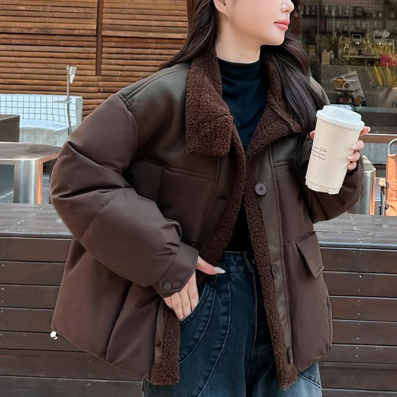 

Модные женские зимние пальто с капюшоном, свободные, толстые, теплые, короткие парки, повседневные женские куртки XL хаки