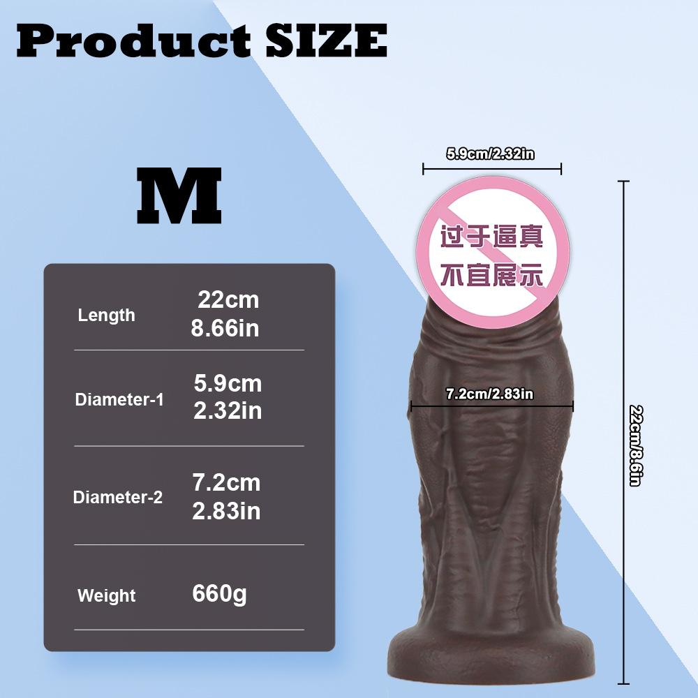 Black Diamond Extra Large Thick Fake Penis Silicone Soft Alien Simulation dildo Anal Plug Expander Majiao Alternative Sex