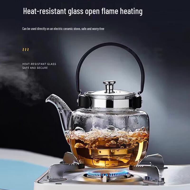 MINGRUN High Borosilicate Glass Teapot with 6 Cups