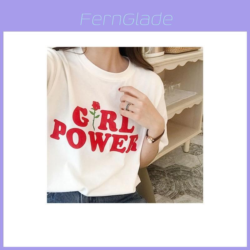 Premium Quality Casual T-shirt Featuring Girl Power Message For Confident Femmes