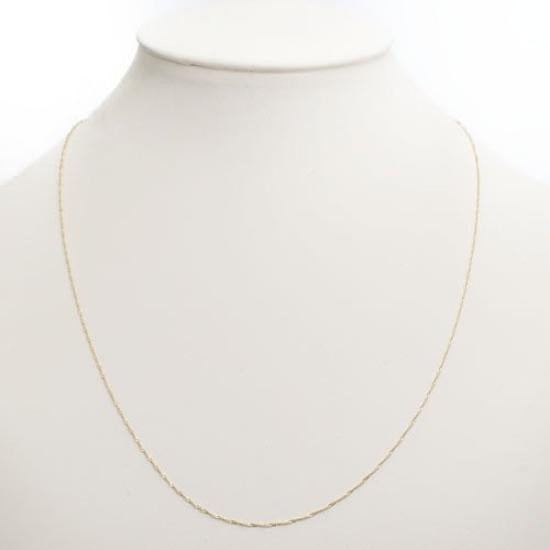18k Gold Necklace with Screw 50cm Chain,