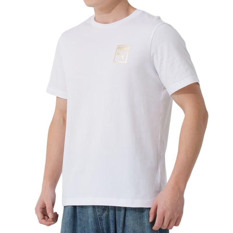 Puma Ss25 Διχτυωτό Πλεκτό Πουλόβερ Κοντομάνικο T-Shirt Ανδρικά Τοπ Λευκό 689270-02