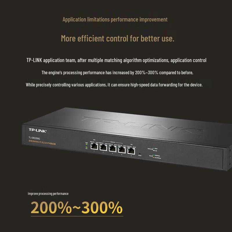 Tp-Link TL-ER3200G Dual-Core Gigabit Multi-WAN Wired VPN Router (CN Version)