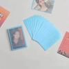 50PCS Macaron Transparent Laser Heart Card Sleeves Display Card Card Film  For Idol Photo