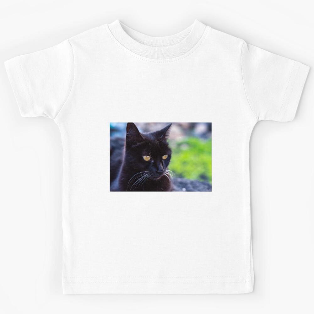 Black Cat Kids T-Shirt 140