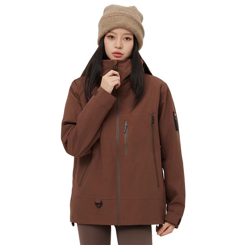 Unisex 3-in-1 Water-Repellent Fleece-Lined Ski Jacket for Autumn/Winter