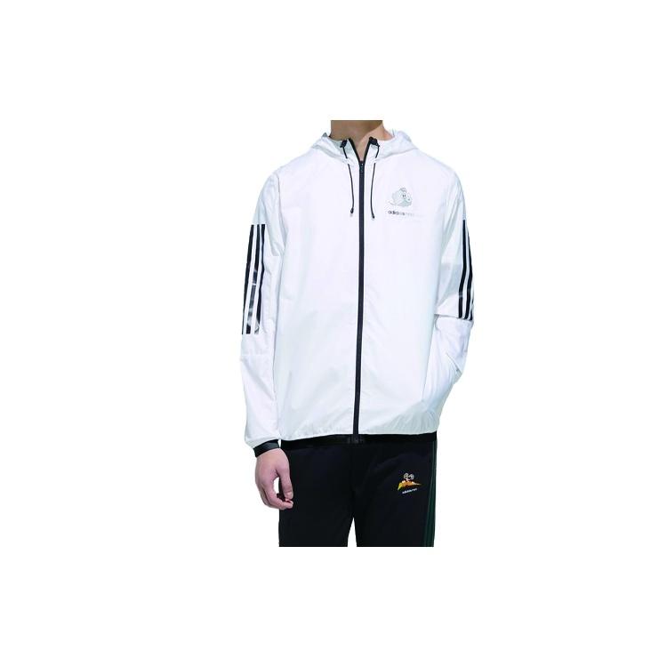 adidas neo M BRND PRD WB hooded Long Sleeves Sports Jacket White Men s GK5869 S