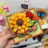 Eternal Vibrant Flower Building Block Photo Frame - Made Of Vibrant Multi-Colored Abs Plastic Home Decoration Novel Design Perfect For Home Decor