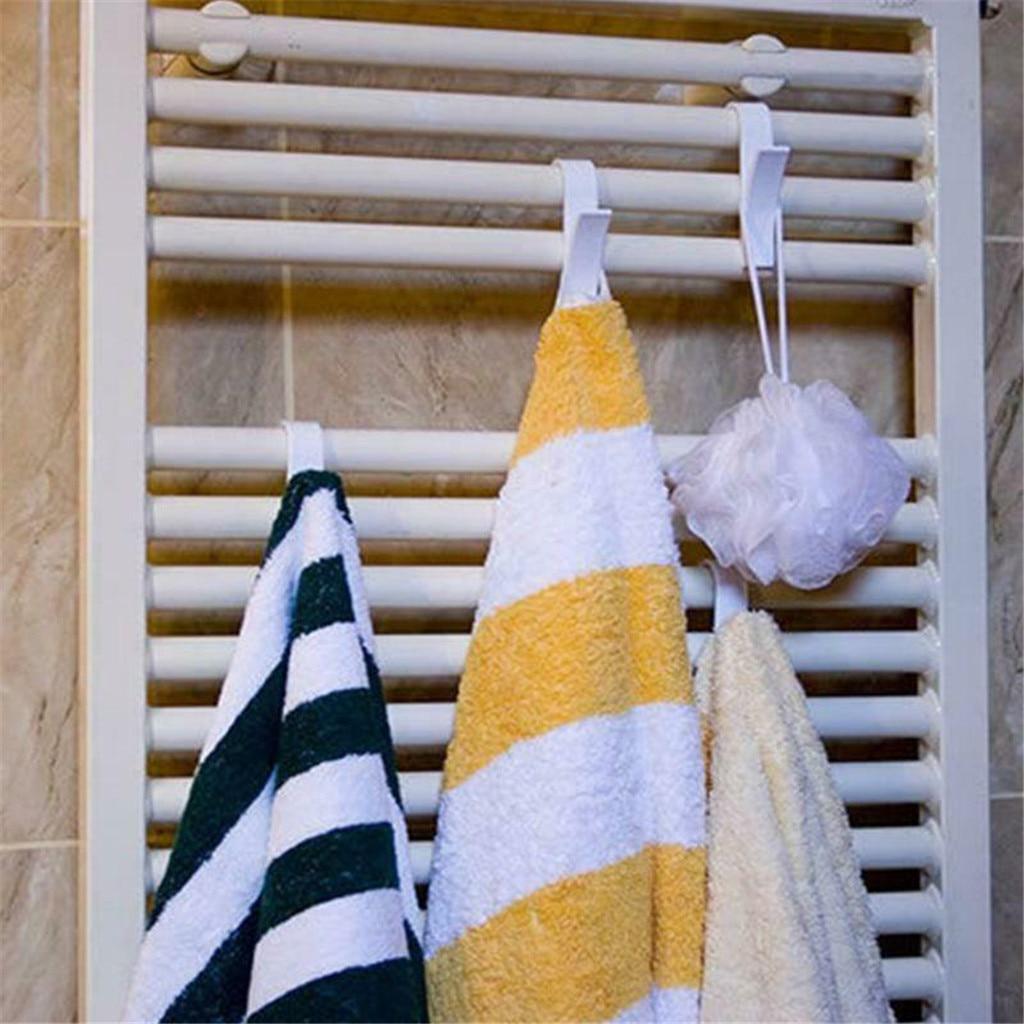 4pcs Hook Hanger For Heated Towel Radiator Rail Bath Hook Holder Navidad Home Christmas Decorations