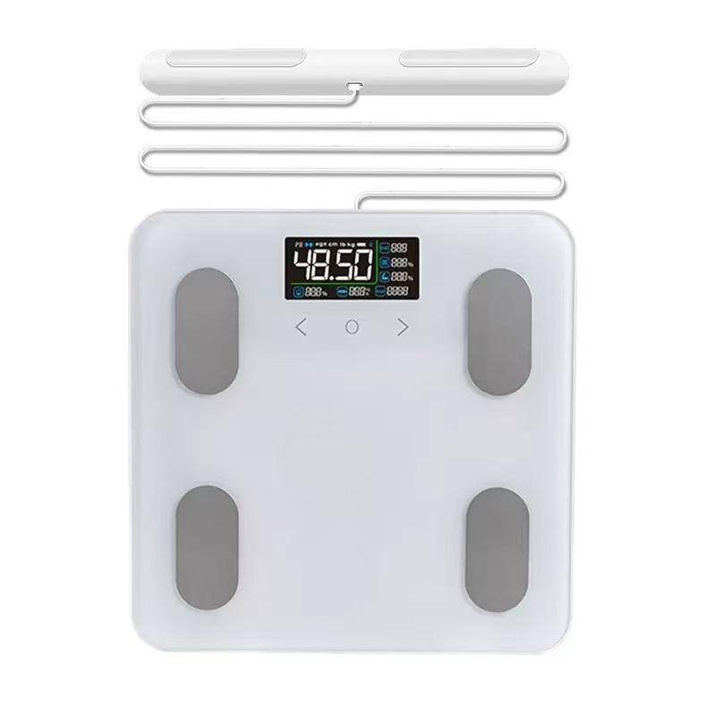 8-Electrode Body Fat Scale with VA Color Screen, High Precision, Rechargeable, Ideal for Weight Loss and Health Monitoring