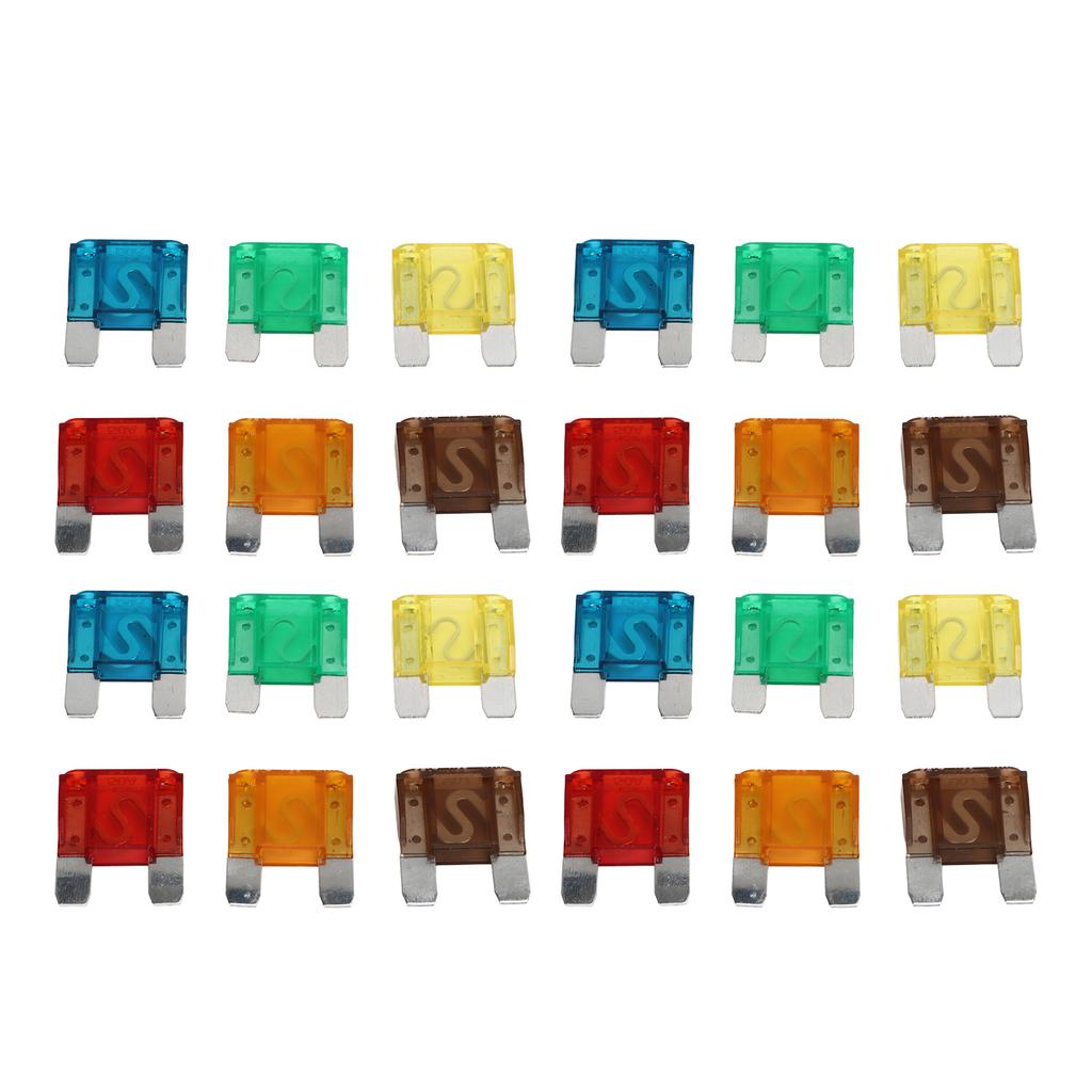 24Pcs Automotive Fuse Assortment Kit with Storage Box Zinc Alloy 20A 30A 40A 50A 60A 70A Car Fuse Se