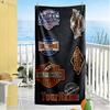 Harley-davidson Motorcycles Customize Text Beach Towel High Absorbency & Quick-Dry