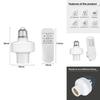 E26 E27 Wireless Remote Control Bulb Base With Timer Led Smart Light Socket For Home Use