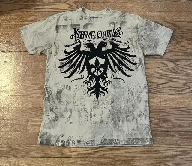 Cross-border new gothic unisex T-shirt top, short-sleeve T-shirt, Y2K trendy brand skull top, short-sleeve